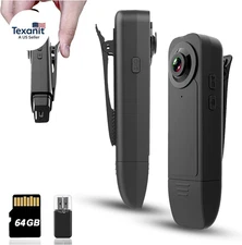 Mini Body Camera with Audio & Video Recording - Small POV Cam 1080P with 64G Car