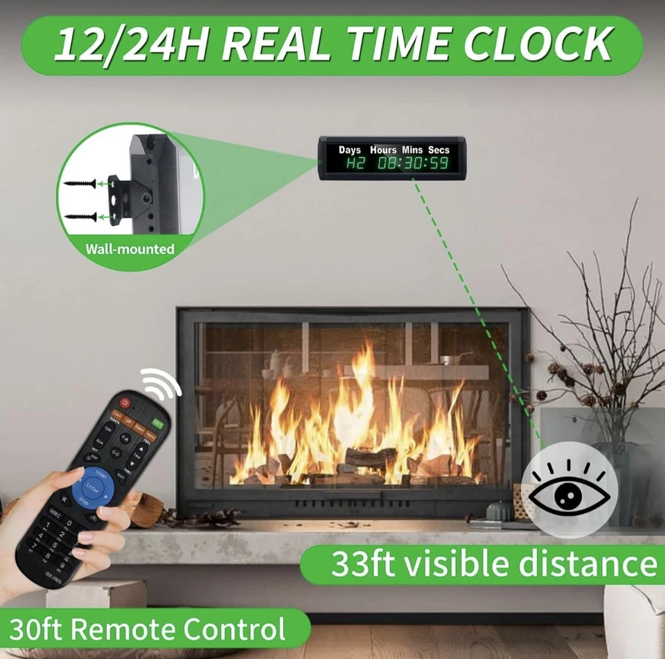 Digital Days Countdown Timer Clock, Retirement Countdown Calendar up to 999 Days - Image 4 of 4