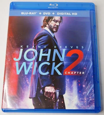 2017 JOHN WICK CHAPTER 2 BLU RAY STARRING KEANU REEVES