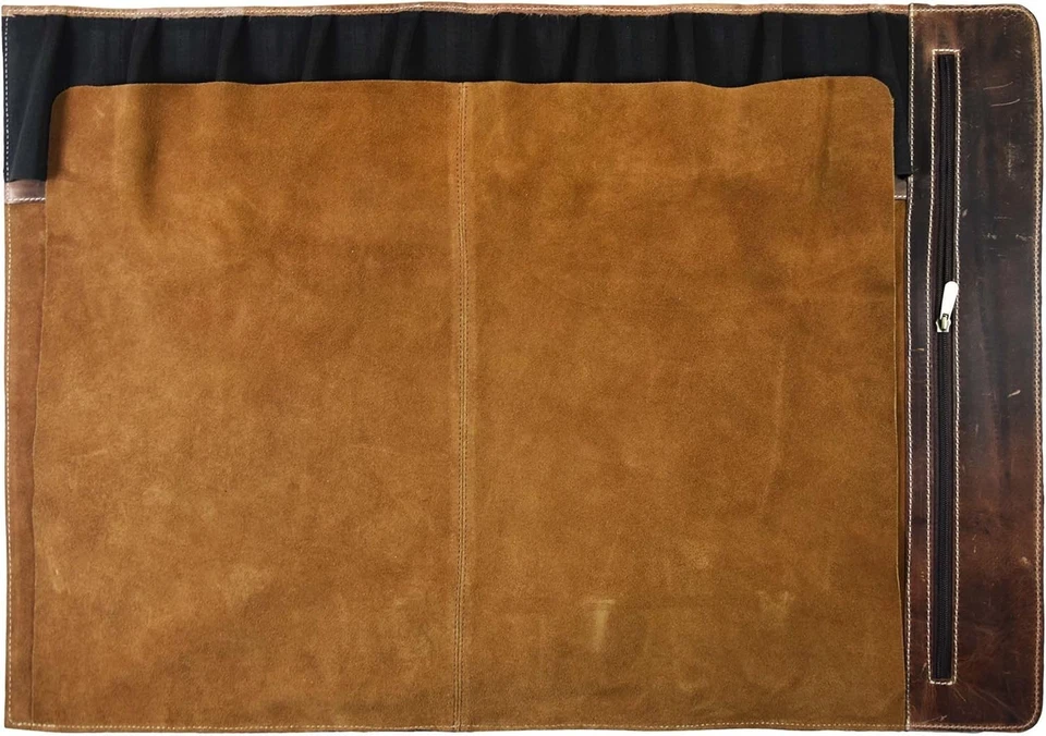 Estojo de faca de couro Professional Chef’s com 10 bolsos expansíveis e bolsa com zíper - Imagem 4 de 4