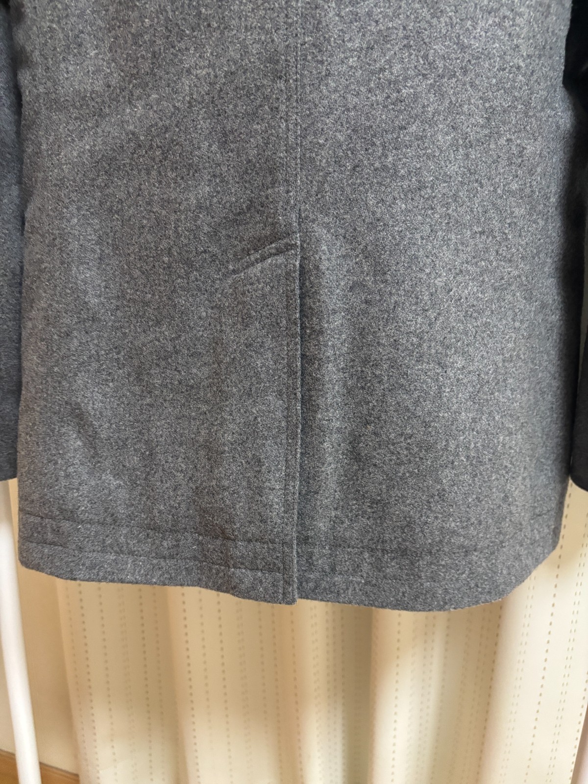 MK MICHEL KLEIN Gray Wool Blend Peacoat - Japanese Menswear