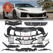 Fit 2020-25 Chevrolet Corvette C8 Z06 Style Full Front Bumper Cover Grille Set