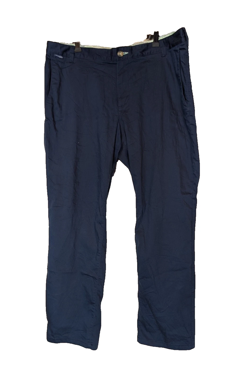 Columbia PFG Mens Pants W38 L32 Blue Fishing Zip Pockets Navy Lightweight