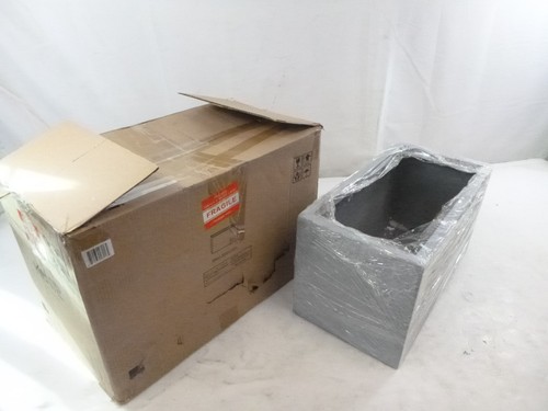 Kante anthrazit leichter Beton modern lang niedrig Outdoor Pflanzgefäß 23x12x12" - Bild 1 von 5