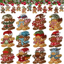 Barydat 36 Pcs Christmas Tree Ornaments Decorations Wooden Nutcracker... 