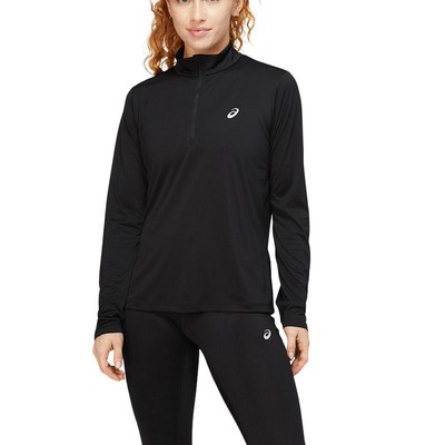 Asics Damen Laufoberteil silber 1/2 Reißverschluss