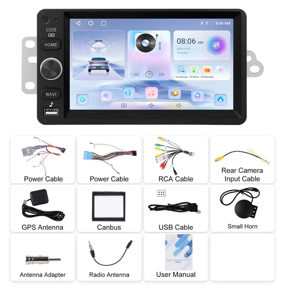7'' For Chevrolet Impala 2000-2005 Android 15 CarPlay Car Radio Stereo GPS Navi Foto 2 de 4