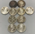 10 Engelhard 1ozt .999 Silver Prospectors 2-1982 2-1984 4-1985 2-1986 L23983