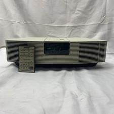 Bose Wave Radio Model AWR1-1W Alarm Clock AM/FM Radio White w/ Remote TESTED VGC