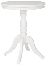 American Homes Collection Vivienne White Side Table, 0