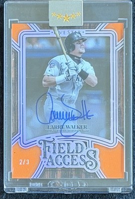 2025 Topps Five Star - Field Access Larry Walker #FA-LW Orange /3 on-card auto