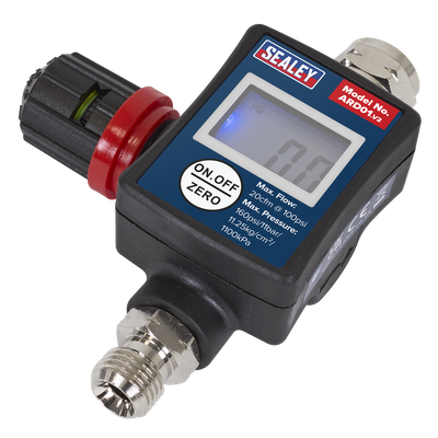 #ad Sealey On Gun Air Pressure Regulator Gauge With LCD Digital Display ARD01 GBP 53.18