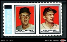 1962 Topps Stamp Panels Bob Miller / Ron Hansen 7 - NM