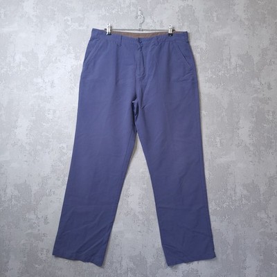 Rohan Fusions Hose Herren Gr. 38R Blau Straight Flatfront Chinohose