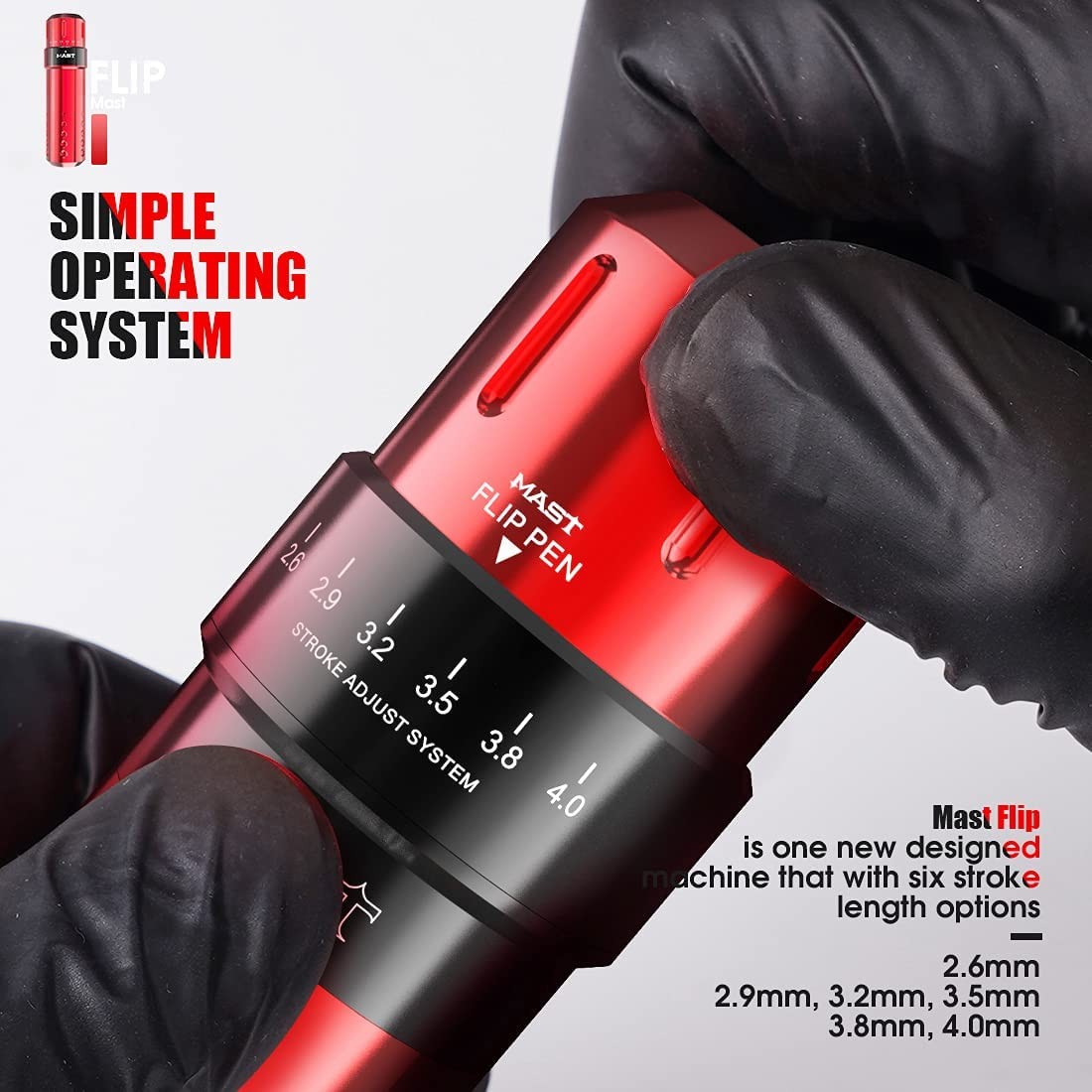Mast Flip Complete Tattoo Kit -Wireless Cartridges Tattoo Machine