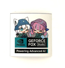 1Pc Anime Ayame Computer Sticker Label Logo Decal NVIDIA GeForce FOX Studio