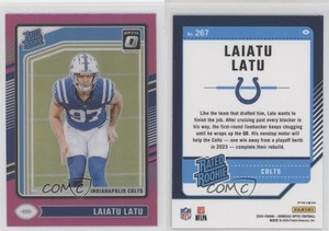 2024 Panini Donruss Optic Rated Rookie Pink Prizm Laiatu Latu #267 Rookie RC