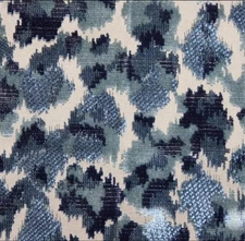 Manuel Canovas Abstract Woven Cut Velvet Fabric – 3 Yards – Designer Upholstery