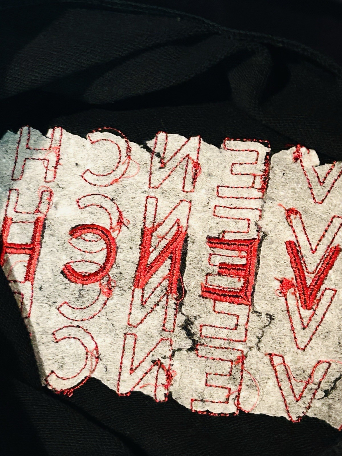 AUTHENTIC GIVENCHY PARIS Blk Stacked Embossed Log… - image 10