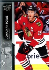 Jonathan Toews 2021-22 Upper Deck Series 2 Hockey Card 294 Chicago Blackhawks...