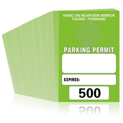 Parking Permit Hang Tags,Numbers 001500 Blank Numbered Temporary Parking Perm...