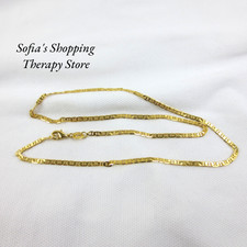 18K Yellow Gold Filled 18" Anchor Mariner Chain Dainty Necklace 3 mm Width