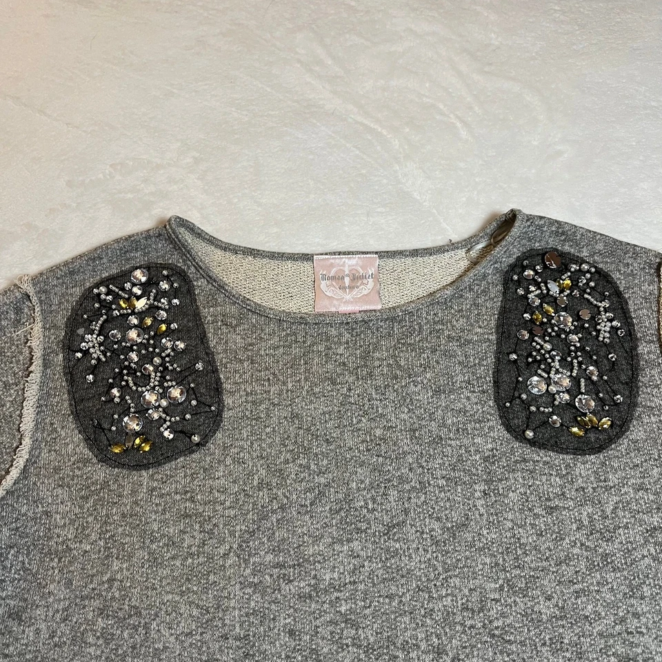 Sudadera Romeo & Juliet Couture Adornada Hombro Calce Relajado Talla Pequeña Foto 3 de 4