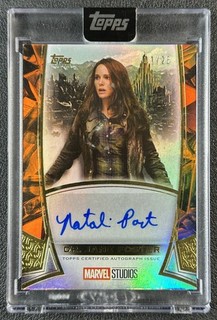 NATALIE PORTMAN DR. JANE FOSTER 2025 TOPPS MARVEL THE COLLECTOR AUTO ORANGE 1/25