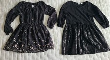 Lot Of 2 GAP Kids Girls Dresses Small 6-7 Yrs Black