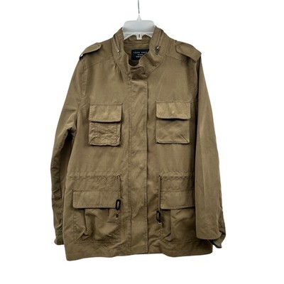 Love Tree Lightweight Utility Jacket Cinched Waist Olive Green Size XL Pockets