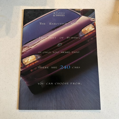 1993 SUBARU IMPREZA sales brochure With Paint Codes
