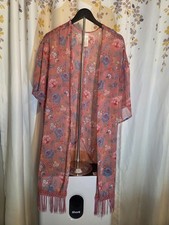 Stunning Chic Flowy kimono floral Lace Multicolor Women's Size one size