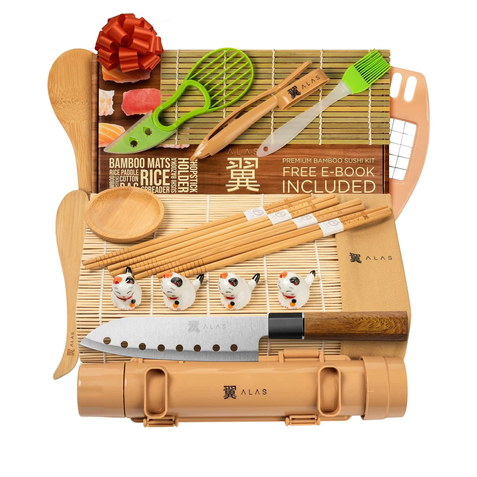 Alas Complete 20 Piece Sushi Making Set - Kit for Beginners & Pros with Knife...
Opens in a new wind