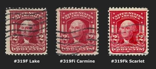 #319F #319Fi #319Fk. Scarcer TYPE II Set of Three. Nice Stamps!