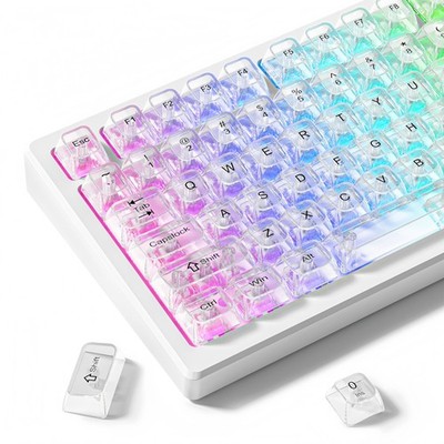 dagaladoo Clear keycaps,Transparent Keyboard keycaps,Jelly Key caps Set,Shine...