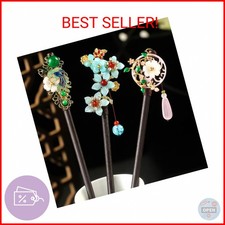 3PCS Hair Stick,Flower Hair Pins For Buns Chinese Hair Sticks For Long Hair Chop