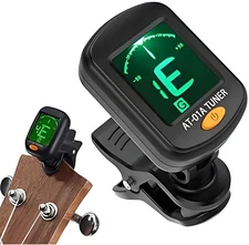 LCD Clip On Chromatic Acoustic Tuner Electric Guitar Banjo Violin Bass Ukulele
