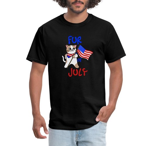 Fur Of July Funny 4th Of July Men's T-Shirt
