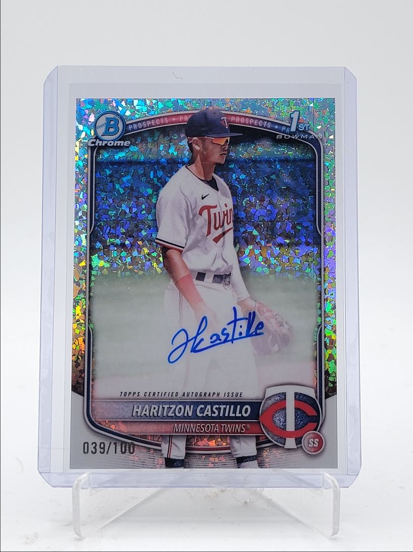 HARITZON CASTILLO 2025 BOWMAN CHROME 1ST MINI DIAMOND AUTO /100 Q5930