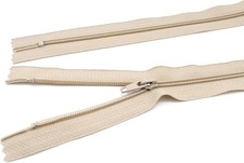 Beige Upholstery Slipcover Zipper - Closed Bottom, Custom Length, 36"