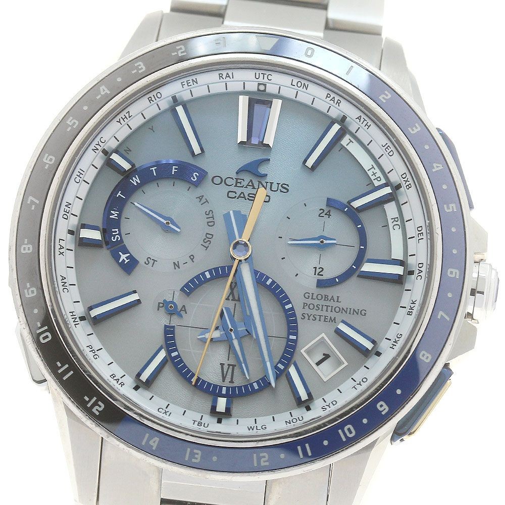 Casio Oceanus OCW-G1100C-7AJF Men's Titanium Solar GPS Watch Blue Dial New