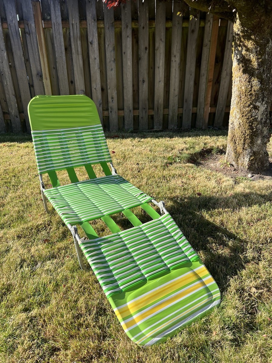Chair Outlet Jelly Patio Folding Lounger Vintage Tri-fold Jelly