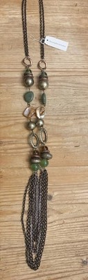 Christopher & Banks Necklace. Metal Beads, Stones, Chains. New With Tag.