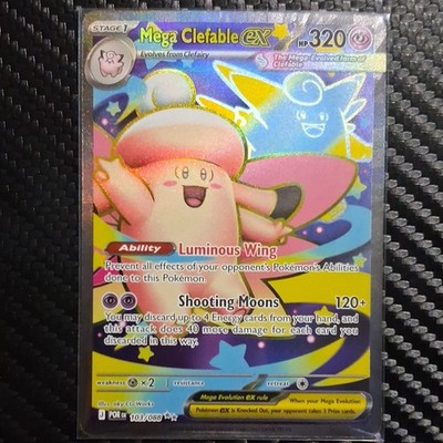 Pokémon TCG Mega Clefable EX Fairy Holo Card 103/088 EN HP320 ATK120+