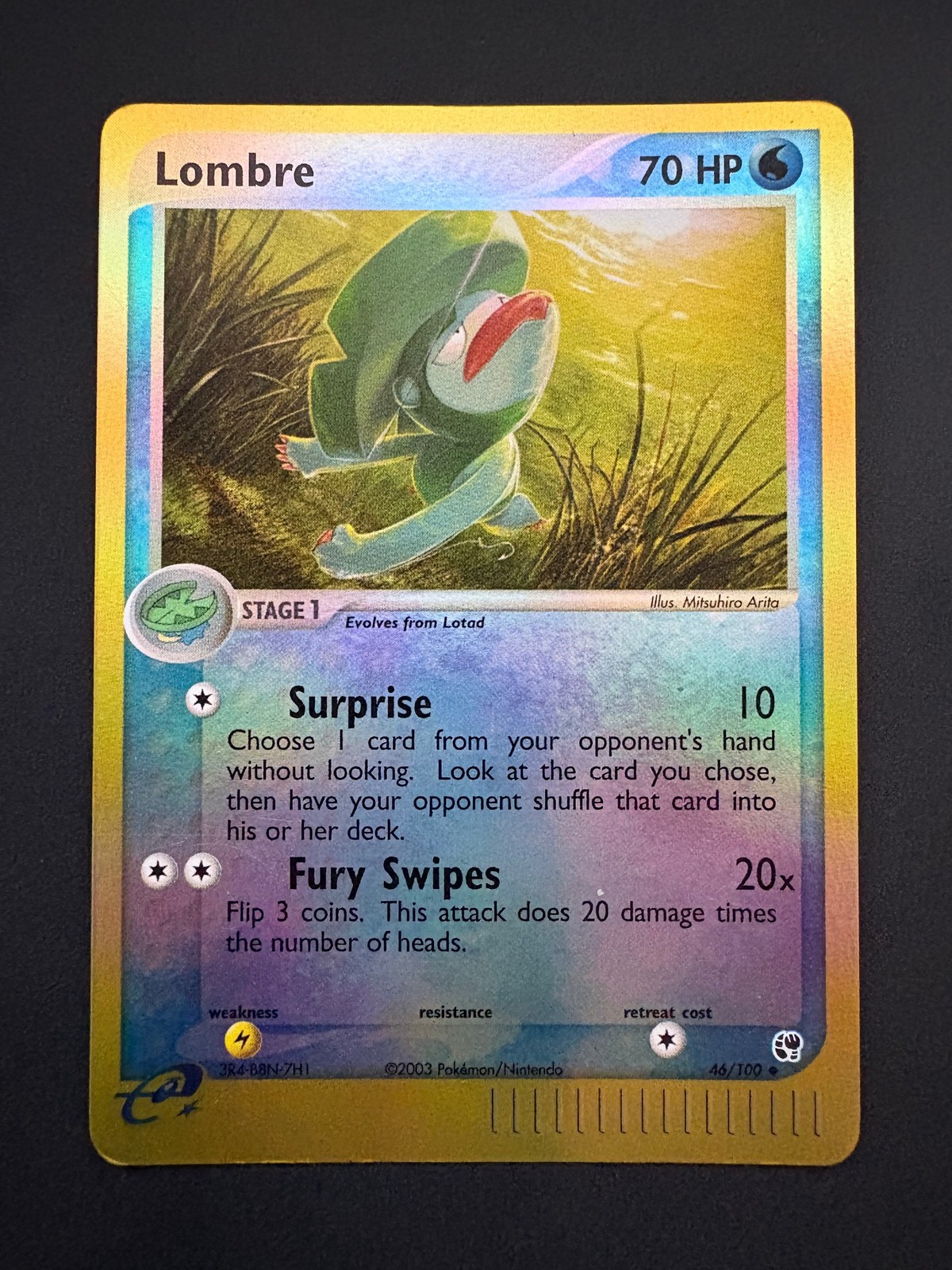 Lombre 46/100 Pokemon Sandstorm Reverse Holo Near Mint NM 2003