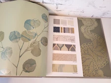 Wallpaper Sample Book Large JF Joanne Fabrics Arts Crafts w/Fabric Swatches