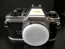 EXCELLENT NIKON FG-20 35mm SLR Film Camera Body LIGHT METER WORKS Silver Body 2