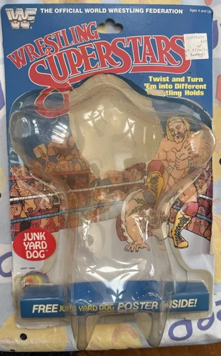 LJN Junkyard Dog Cardback & Bubble Only WWF  Wrestling Figure Card- With Poster