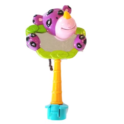 pink and purple exersaucer