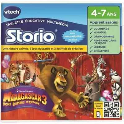 Jeu Vtech pour Storio 2 - Madagascar 3 Bon Baisers d'Europe 4 - 7 ans - Photo 1/2